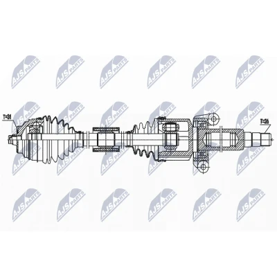 Kuva Vetoakseli, Etuakseli, oikea BMW 2 Active Tourer [F45], Gran [F46] OE 31607646816