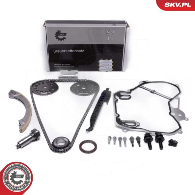 Kuva ESEN SKV 21SKV261 Jakoketjusarja Tiivisteillä Hammaspyörällä Yksinkertainen, Niittiketju OPEL: Vectra C CC
