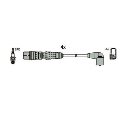 Kuva HITACHI 134289 Sytytysjohto VOLKSWAGEN: Polo III Classic, SEAT: Inca