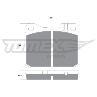 Kuva TOMEX brakes TX 10 224 Jarrupalat Etuakseli Kulumisenilmaisemelle VOLKSWAGEN: LT 28 35 I Flatbed Kuorma auto / Alusta, Bussi