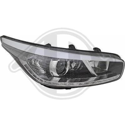 Kuva DIEDERICHS 6554084 Ajovaloumpio Oikea LED, H7/H7/H7 Päiväajovalolla (LED), mutkavaloilla AFS Valokorkeussäätimen moottorilla KIA: cee‘d II Sportswagon