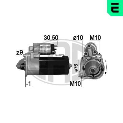 Kuva ERA 220813A Starttimoottori 12 2,2 9 VOLVO: V50, V70 2, XC90 I