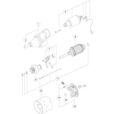 Kuva MAHLE ORIGINAL MS 414 Starttimoottori 12V 1,0kW 8 66,0mm