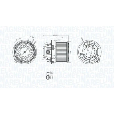 Kuva MAGNETI MARELLI 069412258010 Sähkömoottori, Sisätilanpuhallin 12
