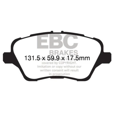 Kuva EBC Brakes DP22149 Jarrupalat Etuakseli FORD: FIESTA 6, 7, 6 Van