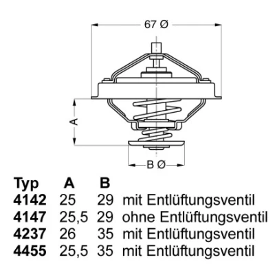 Kuva WAHLER 4455.80D Termostaatti 80 VOLKSWAGEN: Bora Sedan, Golf 4 Variant, Transporter 5 Bus, AUDI: A3 Sportback, TT Coupe