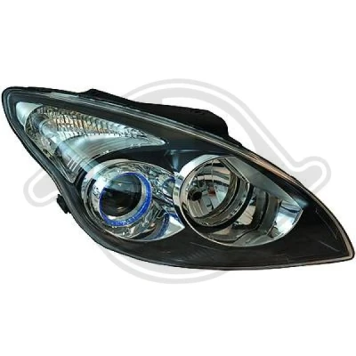 Kuva DIEDERICHS 6835082 Ajovaloumpio Oikea H1, H1/H7, H7 Musta HYUNDAI: i30 I Farmari