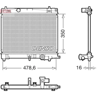Kuva DENSO DRM50137 Jäähdytin 350 503 16 TOYOTA: Yaris II Hatchback