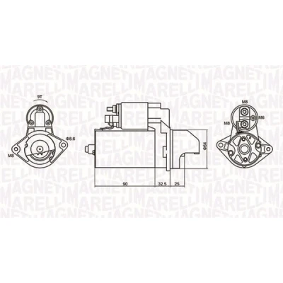 Kuva MAGNETI MARELLI 063721334010 Starttimoottori 12 1,1 9 OPEL: Combo C Van / Farmari, Astra H Caravan, Hatchback, SUZUKI: SWIFT 3