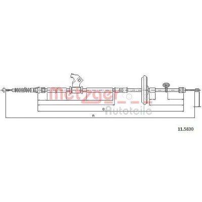 Kuva METZGER 11.5830 Käsijarruvaijeri 1814/1687 COFLE OPEL: Astra J Sports Tourer, Hatchback