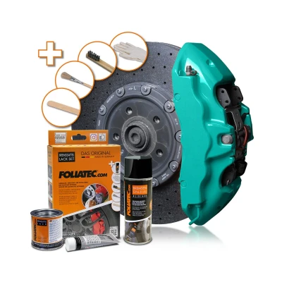 Kuva FOLIATEC 2174 Jarrusatulamaali aerosoli 400, 125, 50 turkoosi
