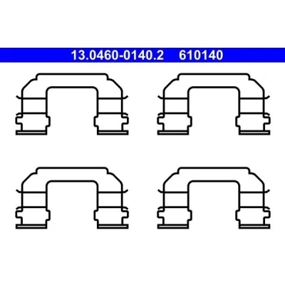 Kuva ATE 13.0460 0140.2 Tarvikesarja, Jarrupala CHEVROLET: Epica Sedan, Evanda Nubira Farmari, DAEWOO: