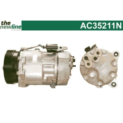 Kuva The NewLine AC35211N Ilmastoinnin Kompressori SD7V16 VOLKSWAGEN: Golf 4, 4 Variant, Sharan I, AUDI: TT Coupe, A3 Hatchback, Roadster