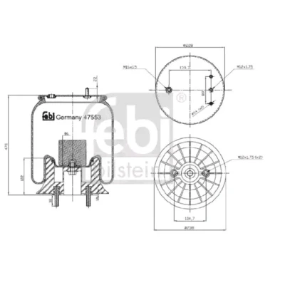 Kuva FEBI BILSTEIN 47553 Metallipalje, ilmajousitus