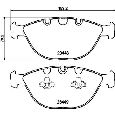 Kuva HELLA 8DB 355 009 921 Jarrupalat Kulumisenilmaisemelle BMW: X5