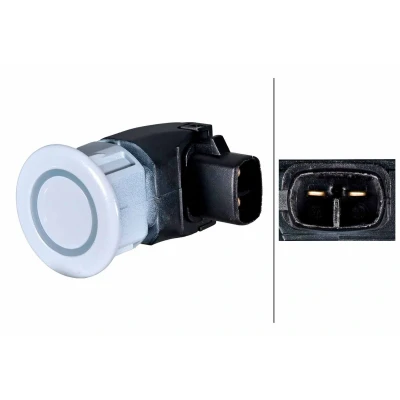 Kuva HELLA 6PX 358 269 321 Peruutustutka Anturit Taakse, vasen, oikea hopea Ultraäänitunnistin LEXUS: IS 2, GS III