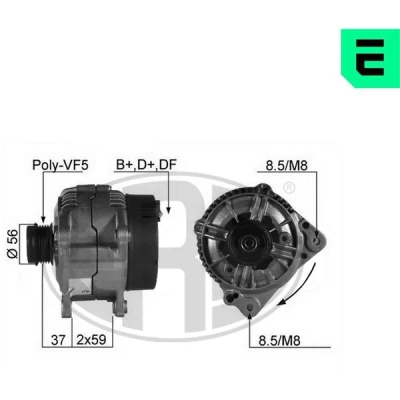 Kuva Laturi audi a4 b5, b5 avant, vw passat b3/b4, b3/b4 variant, variant OE 028 903 028, 028903027E