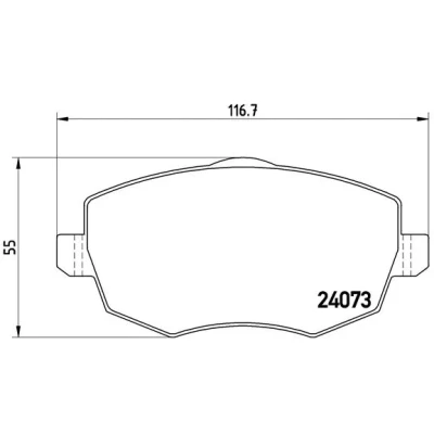 Kuva BREMBO P 23 094 Jarrupalat Ilman kulumisenilmaisinta Tarvikkeilla