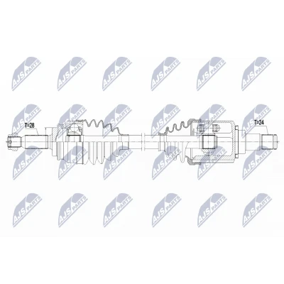 Kuva Vetoakseli, Etuakseli, vasen Citroën C4 aircross, Peugeot 4008 OE 1609899580