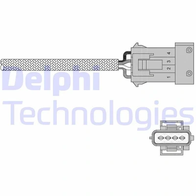 Kuva DELPHI ES20258 12B1 Lambda Anturi Planarsondi, Lämmitetty PEUGEOT: 206 Hatchback, 308 I SW, CITROËN: C4 C5 Hatchback
