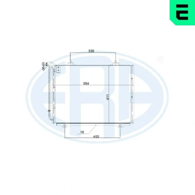 Kuva ERA 667239 Ilmastoinnin Lauhdutin ilman vedenerotinta MERCEDES BENZ: C sarja T modell, E modell