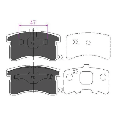 Kuva KAVO PARTS KBP 1506 Jarrupalat DAIHATSU: Copen I