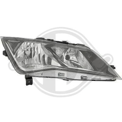 Kuva DIEDERICHS 7433483 Ajovaloumpio Vasen H7/H7 Päiväajovalolla (LED) Valokorkeussäätimen moottorilla