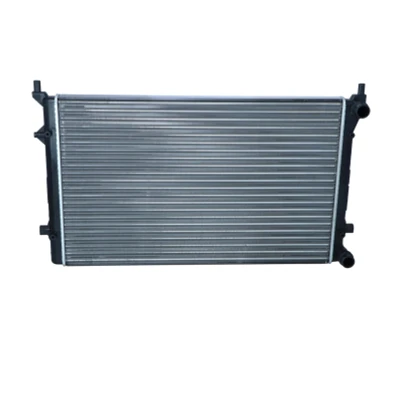 Kuva NRF 56153A Jäähdytin Alumiini 650 406 34 Jäähdytysrivat mekaan. kiinnitetyt VOLKSWAGEN: GOLF 5, Caddy 3, 6, AUDI: A3 Hatchback, Sportback