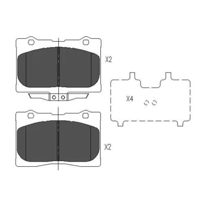 Kuva KAVO PARTS KBP 2039 Jarrupalat akustisella kulumavaroittimella