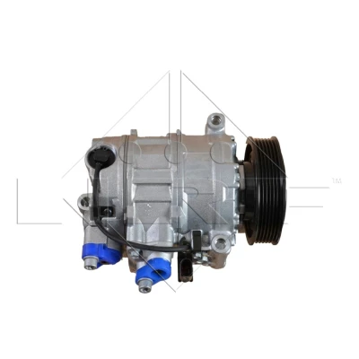 Kuva NRF 32262 Ilmastoinnin Kompressori 7SEU17C 12 PAG 46 kompressoriöljyllä, Tiivisterenkaalla AUDI: A4 B8 Avant, B7 B6 Sedan