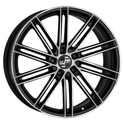 Kuva MAK 5 aukko 21tuumaa 130mm alumiinivanne leipzig musta F8521LPGB46KS4X Vanne 8.5tuumaa 46mm 66.4mm