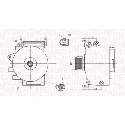 Kuva MAGNETI MARELLI 063731764010 Laturi 12V 200A MERCEDES BENZ: E sarja T modell, Sedan, S Sedan