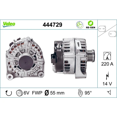 Kuva VALEO 444729 Laturi 14V 220A BMW: 5 Touring, Sedan, X3