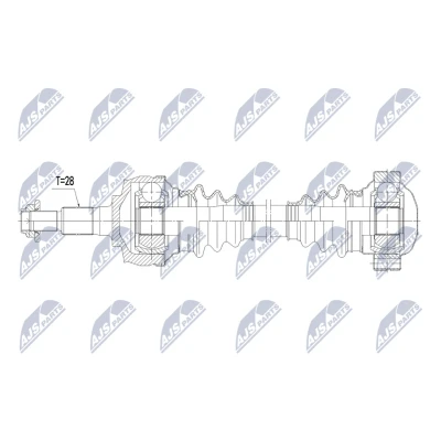 Kuva NTY NPW PS 018 Vetoakseli Taka akseli, vasen, oikea 650mm Käsivaihteisto, 6 portainen