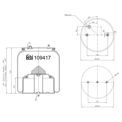 Kuva FEBI BILSTEIN 109417 Metallipalje, ilmajousitus