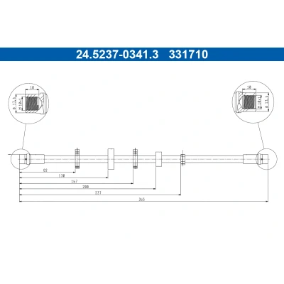 Kuva ATE 24.5237 0341.3 Jarruletku 365 VOLKSWAGEN: Transporter 4 Bus,