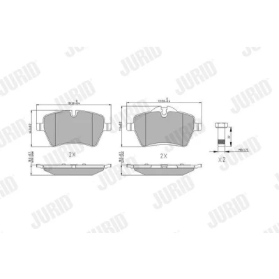 Kuva JURID 573234J Jarrupalat Kulumisenilmaisemelle Tarvikkeilla MINI: Hatchback, Clubman, Countryman