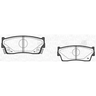 Kuva MAGNETI MARELLI 363916060799 Jarrupalat akustisella kulumavaroittimella HONDA: CR V 3, 4
