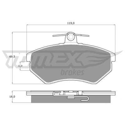 Kuva TOMEX brakes TX 10 63 Jarrupalat Etuakseli VOLKSWAGEN: GOLF 3, 2, Corrado, SEAT: Córdoba I Sedan, Ibiza 2