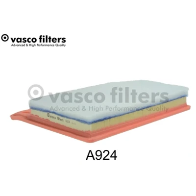 Kuva DAVID VASCO A924 Ilmansuodatin 56 232 352 suorakulmainen (rectangular) Suodatinpanos Esisuodattimella, sisäänrakennetulla säleiköllä