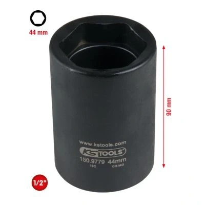 Kuva KS TOOLS 150.9779 Hylsyavain DIN3120, ISO1174 44 Työkaluteräs Kuusikulma