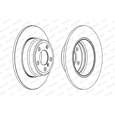 Kuva FERODO PREMIER DDF1255C 1 Jarrulevyt 324 12 5 täysi pinnoitettu Ruuveilla BMW: X5