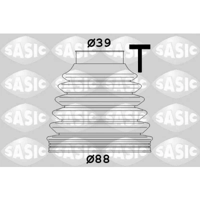 Kuva SASIC 1900027 Paljekumisarja, Vetoakseli Etuakseli, Pyörän puoli Thermoplast CITROËN: C5 III Farmari