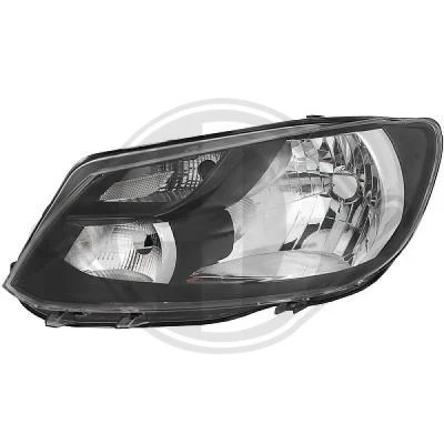 Kuva DIEDERICHS 2296685 Ajovaloumpio Vasen H4, P21/5W Halogeeni Huomiovalolla Oikeanpuoleiselle liikenteelle Sähkömoottorilla VOLKSWAGEN: Caddy 3