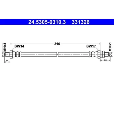 Kuva Jarruletku, Taka akseli, Etuakseli FORD OE 1129032, 6125634, 85GB 2078 AA