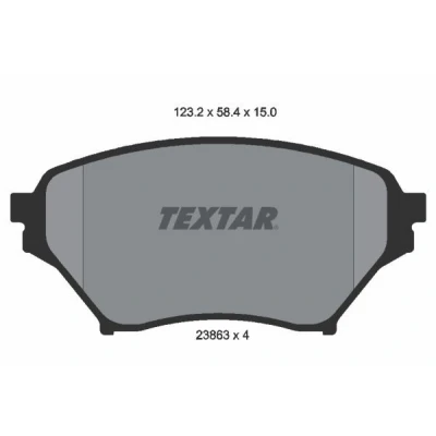 Kuva TEXTAR 2386301 Jarrupalat Ei kulumisenilmaisimelle MAZDA: MX 5 2