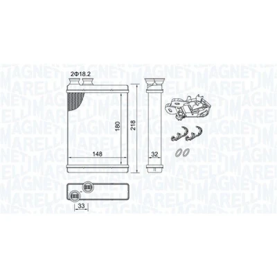 Kuva MAGNETI MARELLI 350218515000 Lämmityslaitteen Kenno