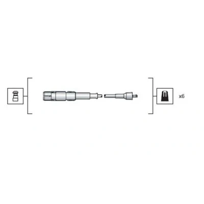 Kuva MAGNETI MARELLI 941318111149 Sytytysjohto MERCEDES BENZ: SL Cabriolet, C sarja Sedan, E Sedan