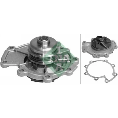 Kuva INA 538 0257 10 Vesipumppu Hihnapyörällä Moniurahihnavedolle FORD: MONDEO 3 Kombi, Stufenheck, 3, JAGUAR: X Type Farmari, Sedan