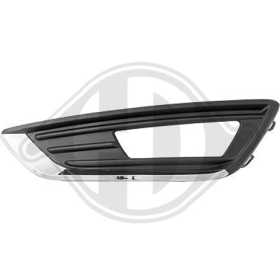 Kuva DIEDERICHS 1419149 Puskurin Ritilä reiät suoja /koristelistoille, reikä/reiät sumuvaloille Vasen FORD: FOCUS 3 Turnier